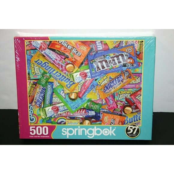 Springbok Other - Spring Bok Sweet Tooth 500 piece puzzle candy Snickers Butterfinger M&M New